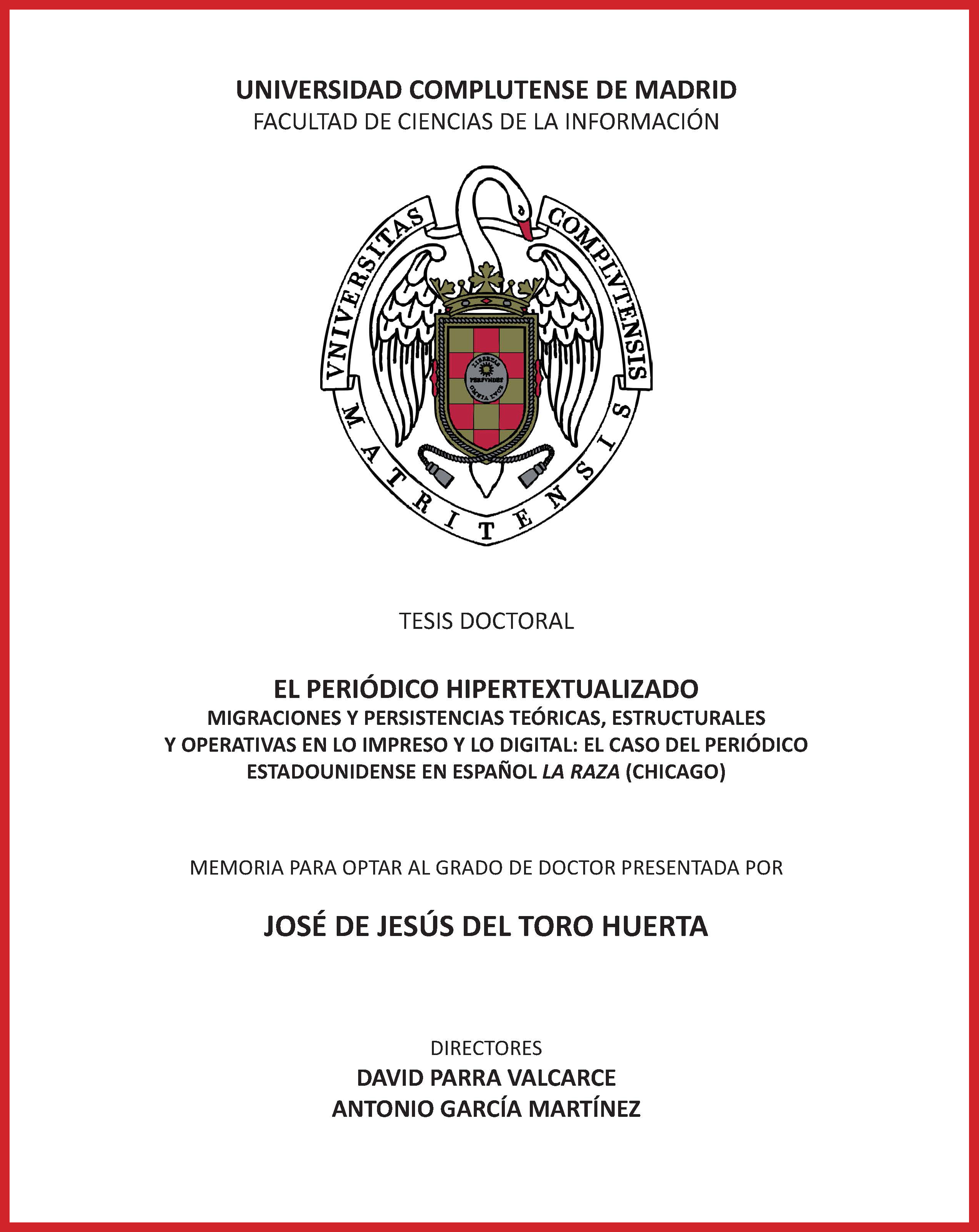 PhD in Journalism / Doctor en&nbsp;Periodismo